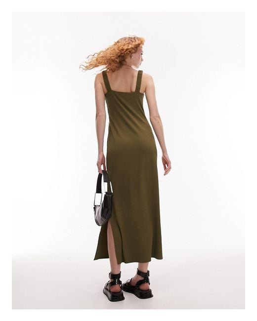 Topshop ribbed hotsell midi dress
