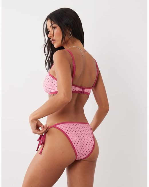 Peek & Beau Red Tie Side Bikini Bottom