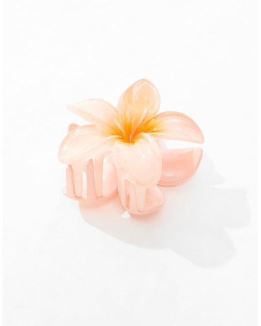 Pieces Orange Hawaiian Flower Hair Claw