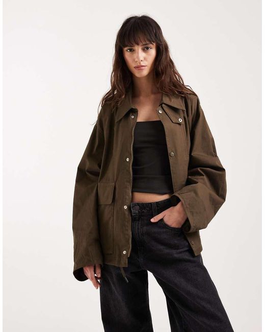 Motel Brown Vireon High Neck Jacket
