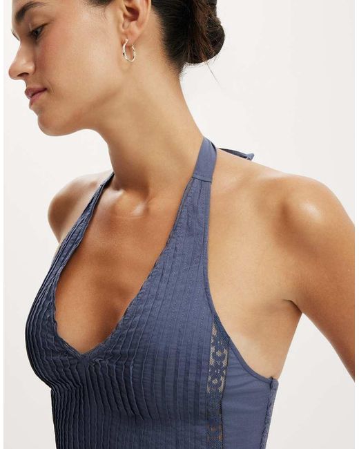 Cotton On Blue Halter Top