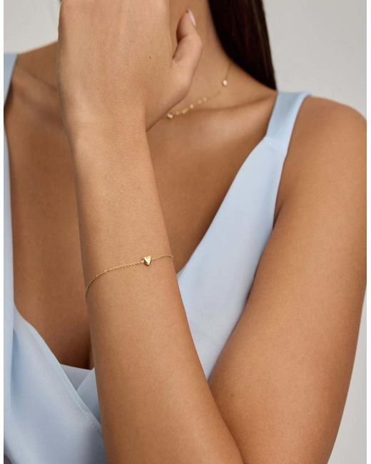 D.Louise Natural Waterproof Bridal Dainty Mini Heart Bracelet – Tarnish-Free