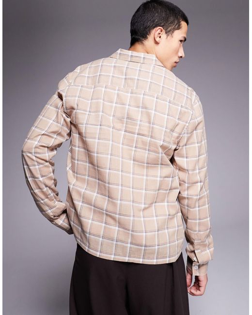 ASOS – kastige hemdjacke in Gray für Herren