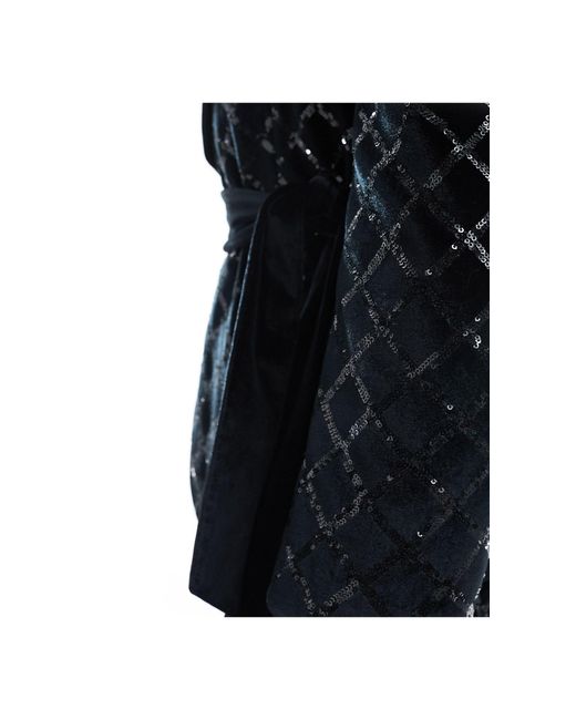 ASOS Black Skinny Diamond Sequin Suit Jacket for men