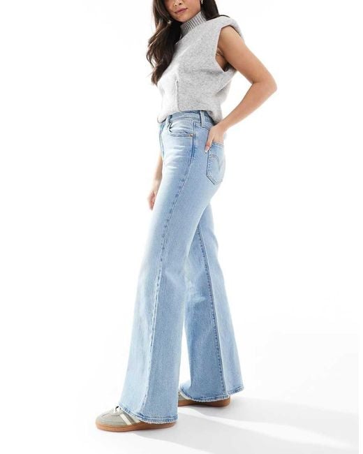 Levi's Blue Ribcage Bells High Rise Flare Jeans
