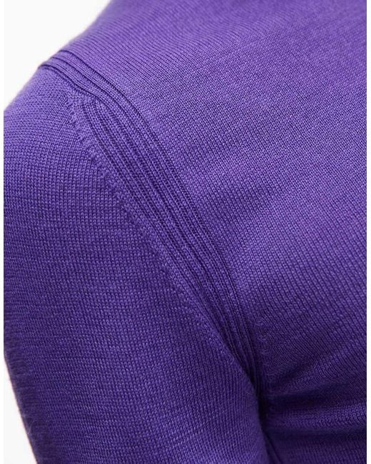 & Other Stories Purple Slim Fit Pure Merino Wool Jumper