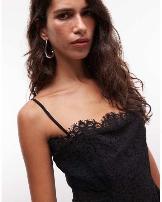 AFRM Black Ari Lace Structed Cami Top
