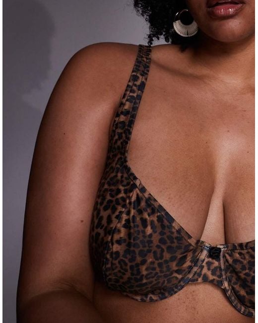 ASOS Black Asos Design Curve Kitty Underwired Bikini Top