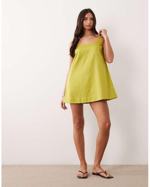 ASOS Green Scoop Neck Shift Mini Dress