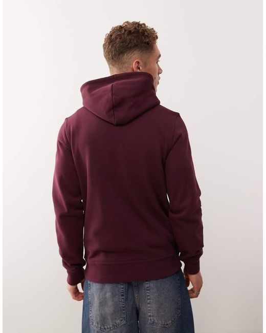 Felpa Color Bordeaux Con Cappuccio di Champion in Red