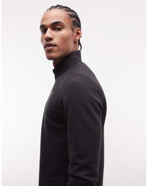 PUMA Blue Cloudspun Long Sleeve Quarter-Zip Training Top for men