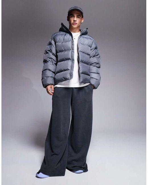 Adidas Originals Blue Puffer Coat for men