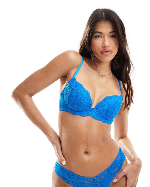 Ann Summers Blue Sexy Lace Planet Plunge Bra
