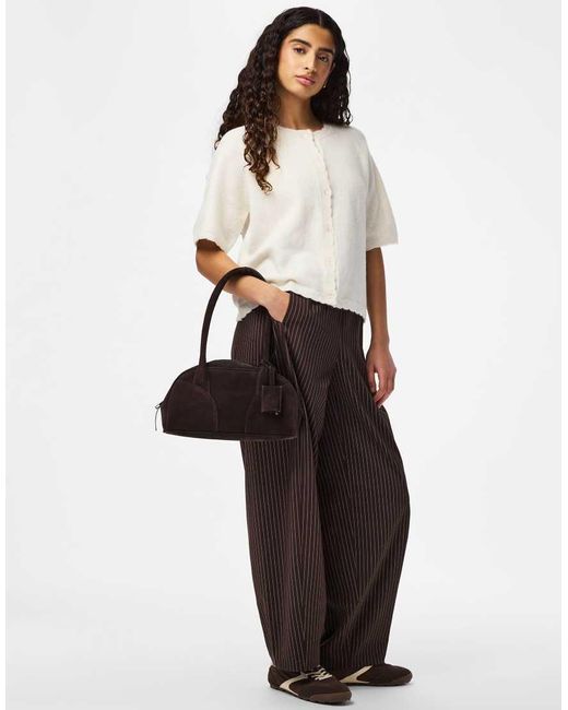 Pieces White Knitted Cardigan