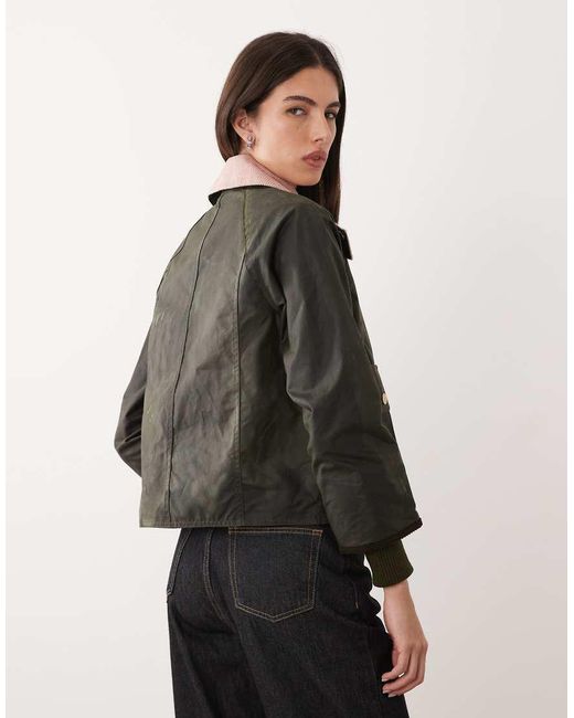 Barbour Black Beadnell Cropped Wax Jacket