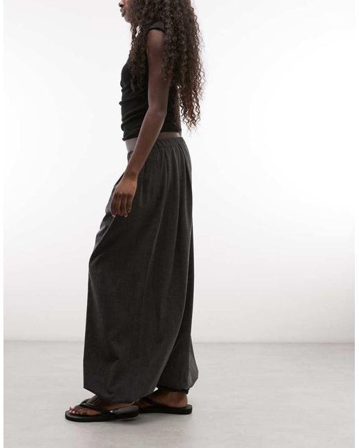 Weekday Black Wide Leg Balloon Trousers