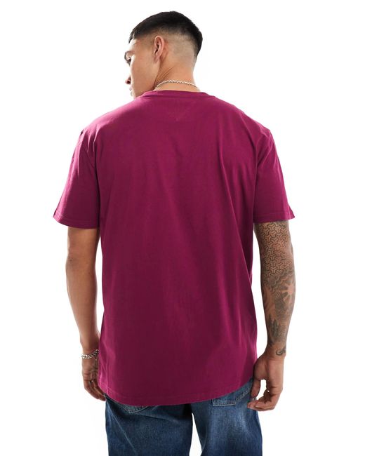 Tommy Hilfiger Red Large Logo T-shirt for men