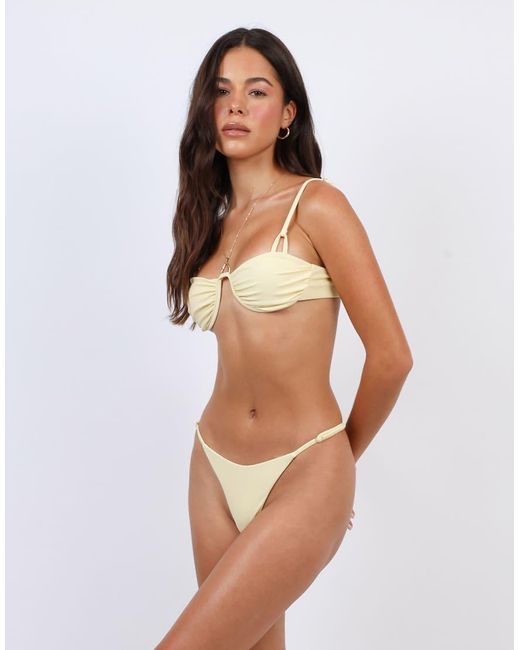 SIMMI Brown Thin Strap Bikini Bottoms