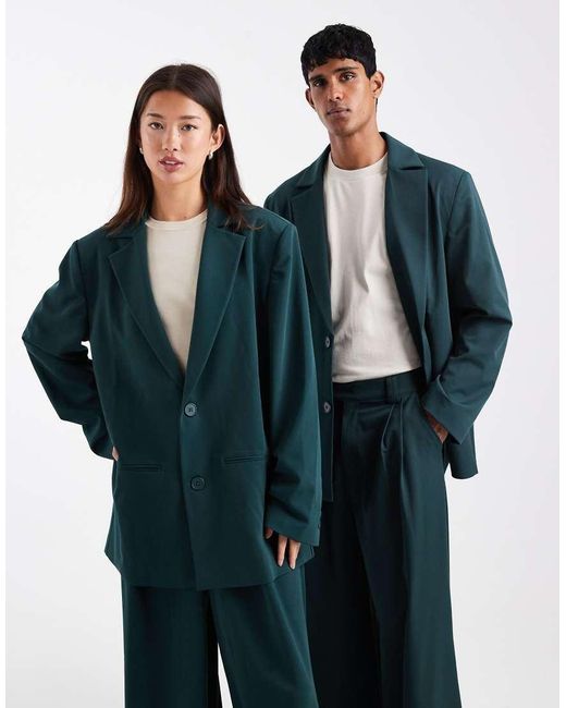 Collusion Blue Unisex Oversized Blazer Co-ord