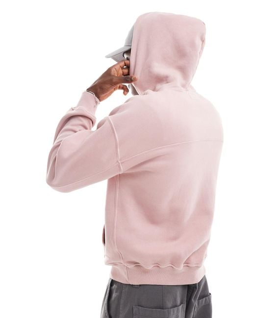 Essential - felpa con cappuccio sbiadito di Abercrombie & Fitch in Pink da Uomo