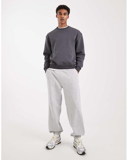 New Look Gray Oversized joggers for men