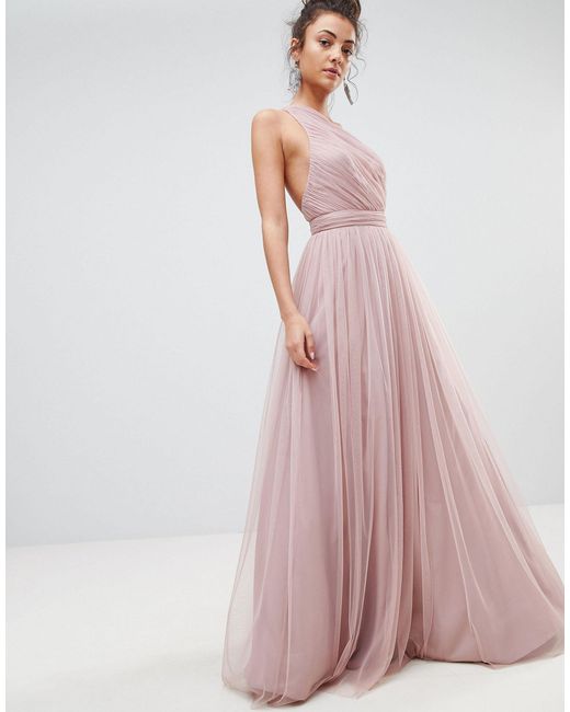 ASOS Premium Tulle One Shoulder Maxi 