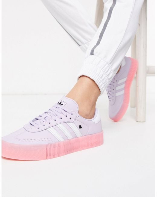 Samba rose - baskets avec motif cœur - lilas et rose adidas Originals en  coloris Violet | Lyst