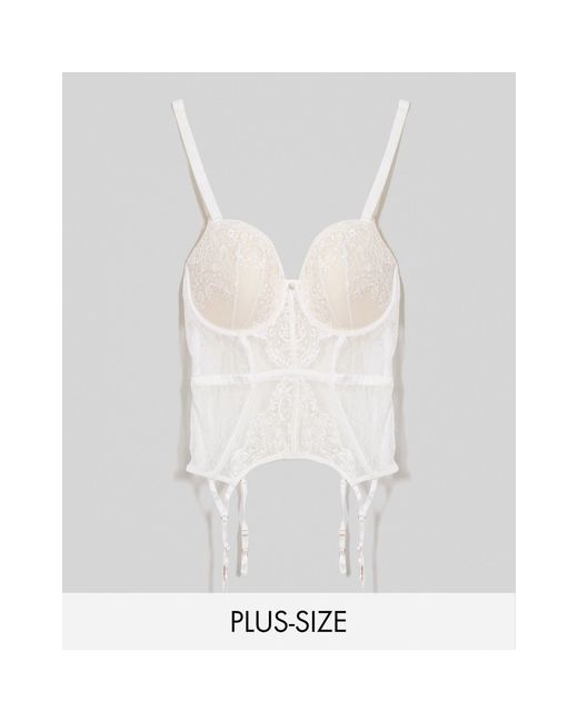 Ann Summers White Curve Fiercely Sexy Lace And Sequin Basque