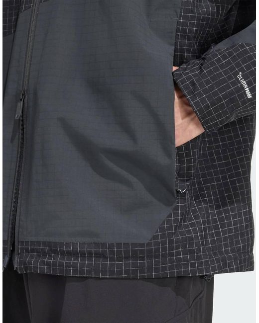 Adidas Originals Blue Terrex Xploric 2 Layer Climaproof Jacket for men