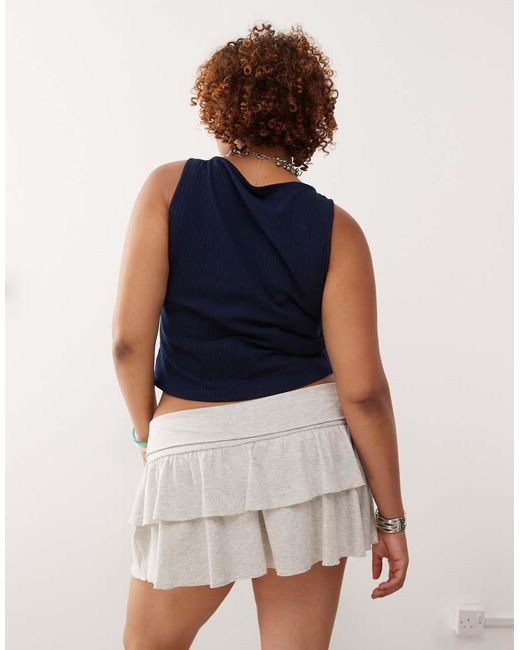 Collusion Blue Plus Mini Ruffle Skirt