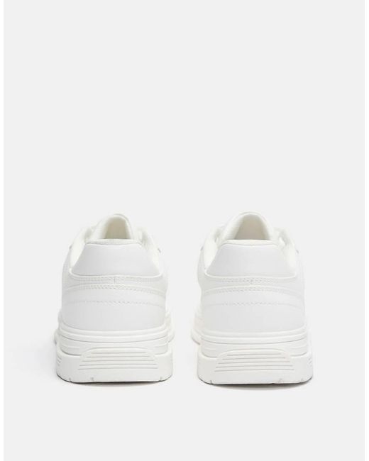 Pull&Bear White Basic Trainers for men