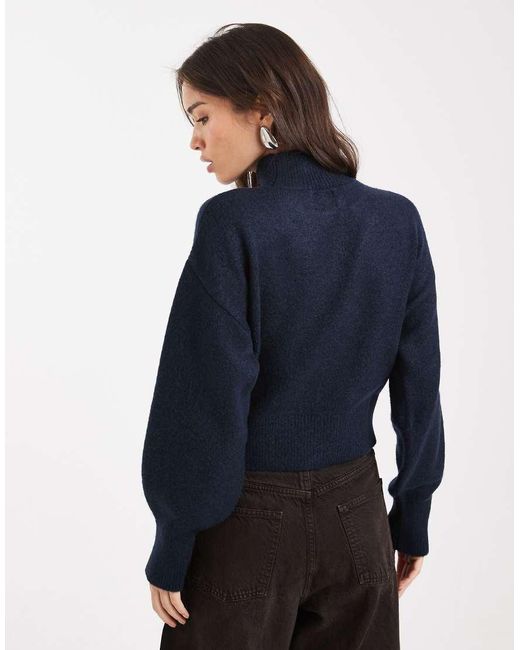 ASOS Blue High Neck Jumper