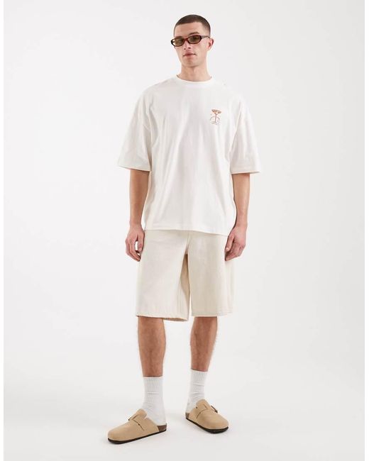 ASOS White Oversized T-shirt With Floral Back Print for men