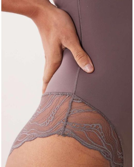 Calvin Klein Purple Shapewear Sensual Stretch Lace Bodysuit