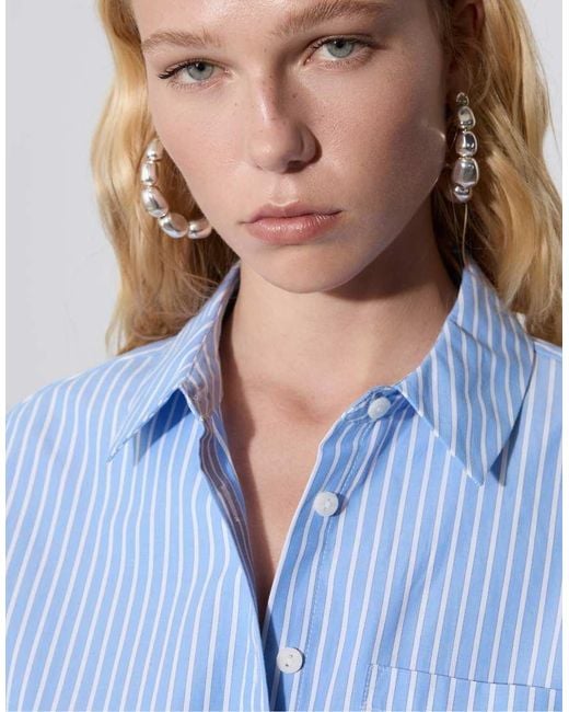 Camicia Basic di Stradivarius in Blue