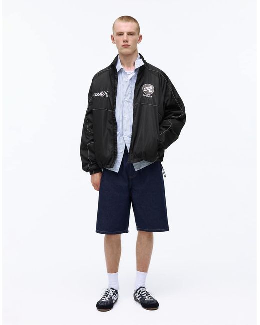 Pull&Bear Black Stwd Contrast Seam Jacket for men