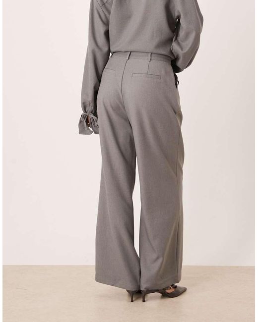 SNDY'S Gray Pleat Front Tailored Trousers Co-ord