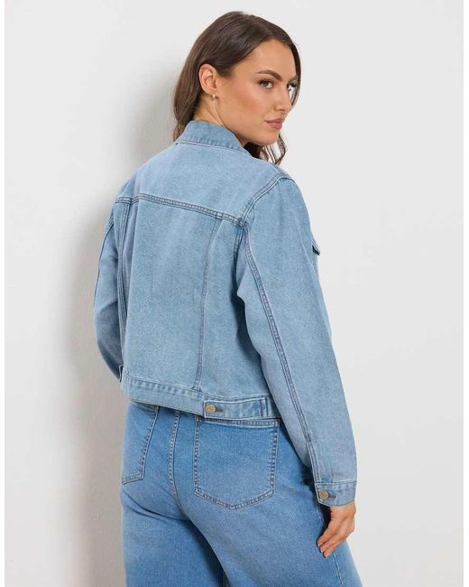 Yours Clothing Blue Denim Jacket