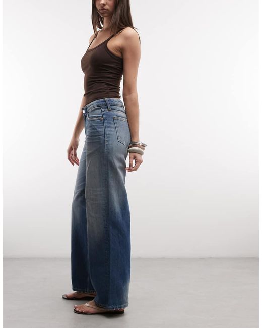 Weekday Blue Ample Low Waist baggy Fit Jeans