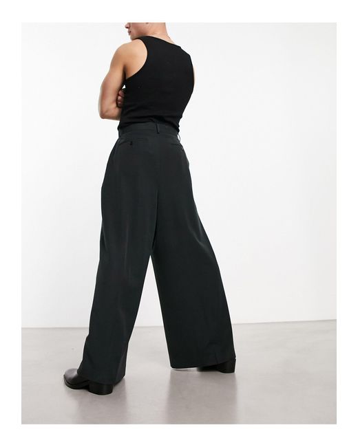 WHISTLES Extreme Wide Leg Trouser in Black | Endource