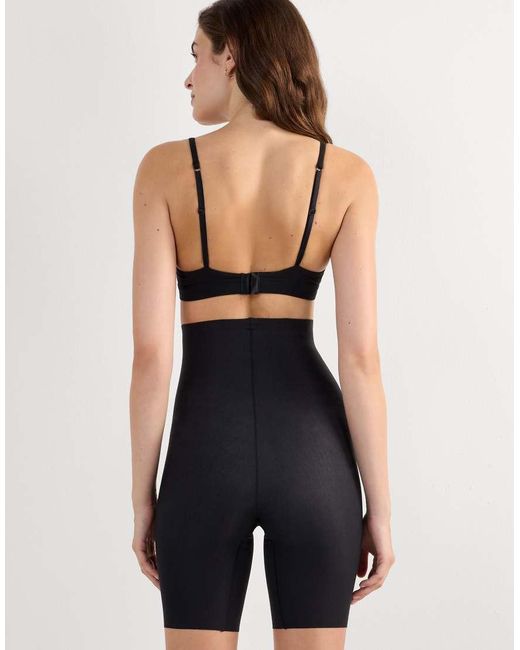 Intimissimi Black Light Shaping High-Waisted Cotton Shorts