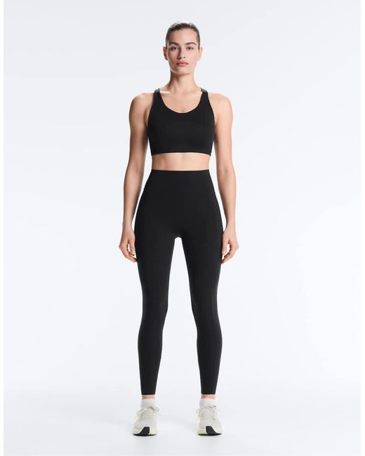 Oysho Black Compressive Pocket High-Rise 65Cm Ankle-Length Leggings