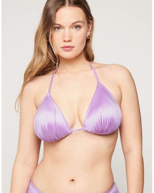 Tezenis Purple Shiny Glam Bikini Top