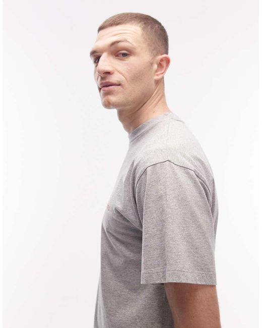 No Problemo Gray 100% Cotton T-Shirt With Mini Logo for men