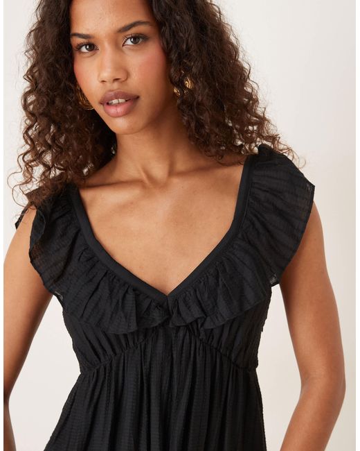 Mango Black – gestuftes maxikleid