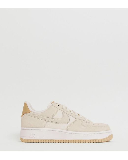 Nike Air Force 1'07 Sneakers In Off White Suede | Lyst