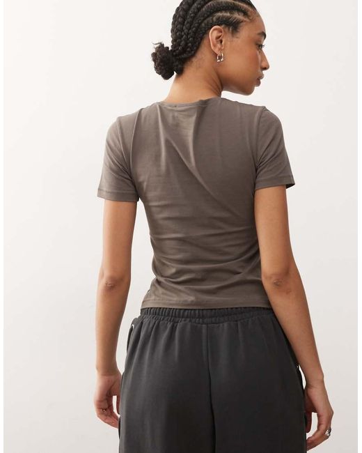 Weekday Brown Slim Fit T-shirt