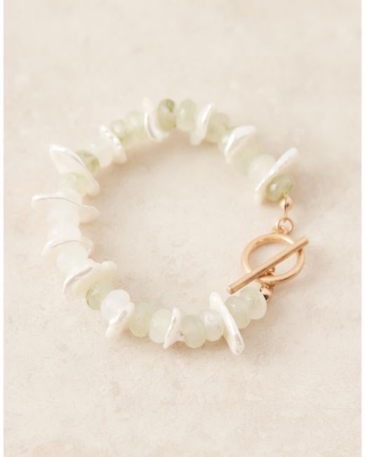 Bracelet avec barre en t orné ASOS en coloris Green