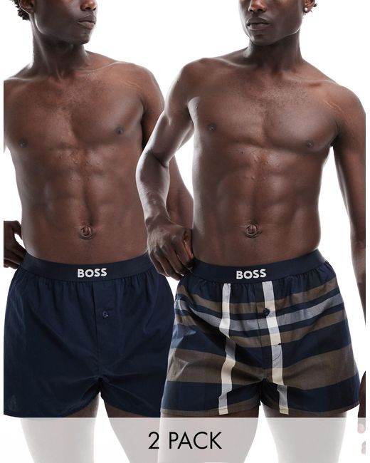 Boss – 2er-pack boxershorts in Blue für Herren