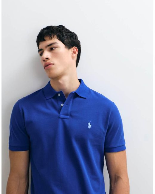 Polo Ralph Lauren Blue Slim Custom Knit Short Sleeve for men